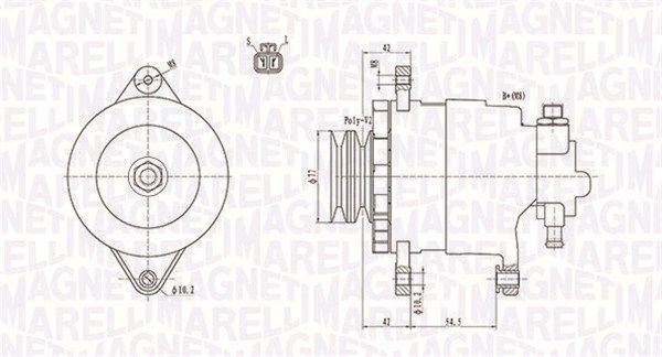 MAGNETI MARELLI Генератор 063731183010